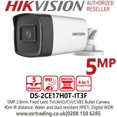 HIKVISION DS-2CE17H0T-IT3F (2.8MM) HAC BULLET 5MP