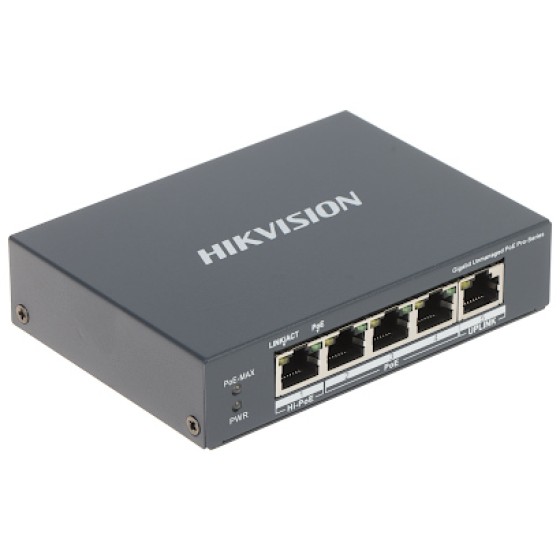 DS-3E0505HP-E ΠΟΜΠΟΣ 4 PORT PoE SWITCH